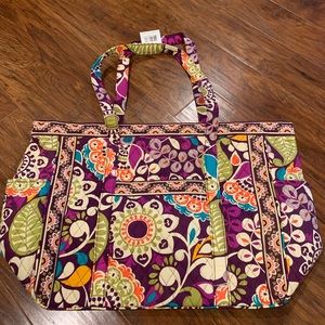 NWT Get Carried Away Tote in Plum Crazy
